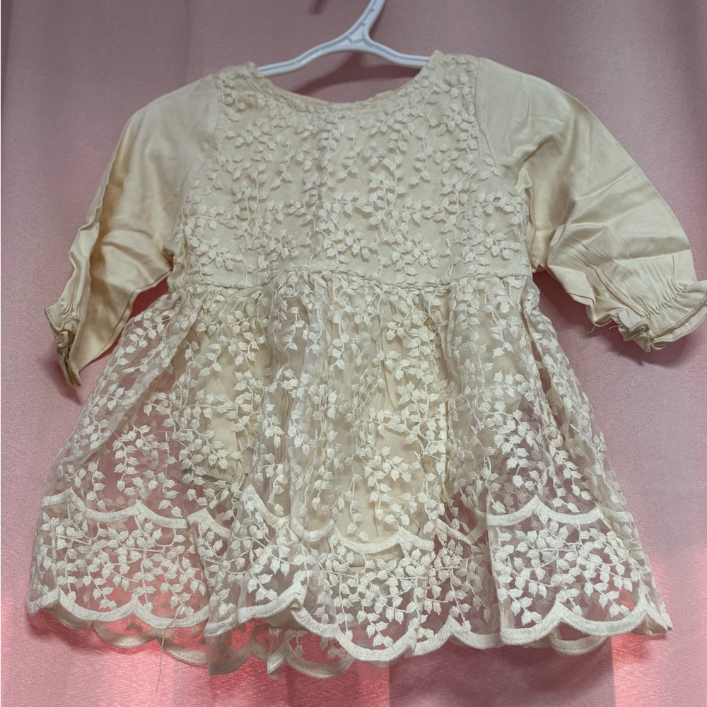 Cream Formal Dress with Elegant Design